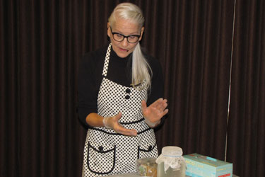 Yvonne teaching a cooking class